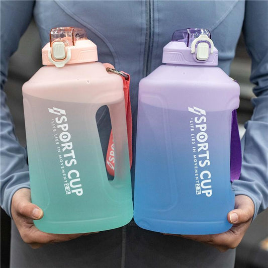 Extra Large Capacity Cup With Straw Fitness Sports Water Bottle Fitness Big Bottles - Rhino Lifestyle